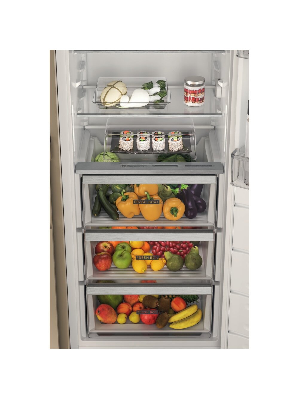 Whirlpool Refrigerator | WHSD18A013D1 | Energy efficiency class E | Built-in | Larder | Height 177 cm | Fridge net capacity 306 L | Display | 30 dB | Stainless steel 5