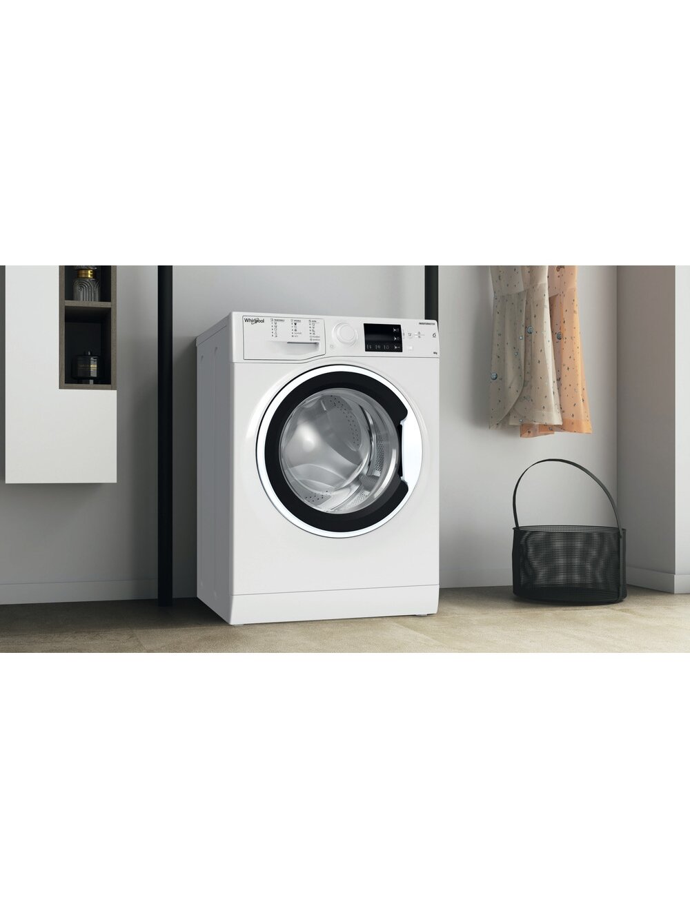 Whirlpool Washing machine | WRBSB 6249 W EU | Energy efficiency class C | Front loading | Washing capacity 6 kg | 1200 RPM | Depth 43 cm | Width 60 cm | LED | White 6 Whirlpool Washing machine | WRBSB 6249 W EU | Energy efficiency class C | Front loading | Washing capacity 6 kg | 1200 RPM | Depth 43 cm | Width 60 cm | LED | White 6