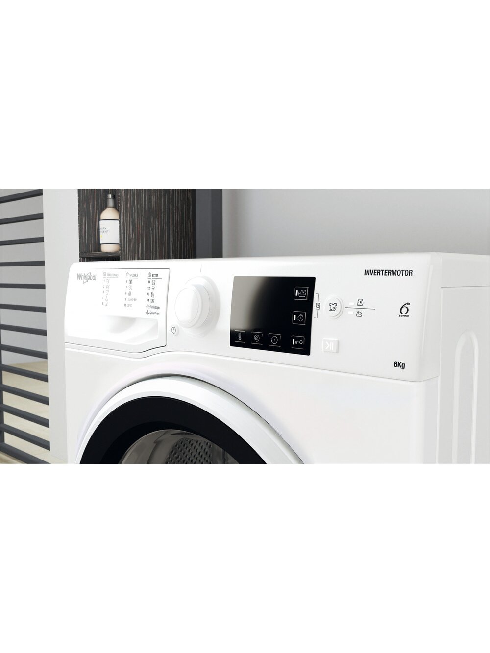 Whirlpool Washing machine | WRBSB 6249 W EU | Energy efficiency class C | Front loading | Washing capacity 6 kg | 1200 RPM | Depth 43 cm | Width 60 cm | LED | White 8 Whirlpool Washing machine | WRBSB 6249 W EU | Energy efficiency class C | Front loading | Washing capacity 6 kg | 1200 RPM | Depth 43 cm | Width 60 cm | LED | White 8