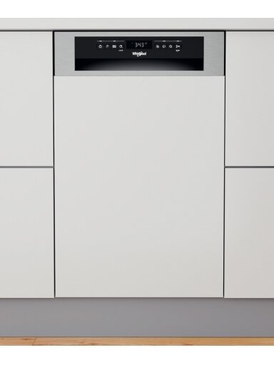 Whirlpool Dishwasher | WSBO 3O34 PF X | Built-in | Width 45 cm | Number of place settings 10 | Number of programs 8 | Energy efficiency class D | Display | Stainless steel Whirlpool Dishwasher | WSBO 3O34 PF X | Built-in | Width 45 cm | Number of place settings 10 | Number of programs 8 | Energy efficiency class D | Display | Stainless steel