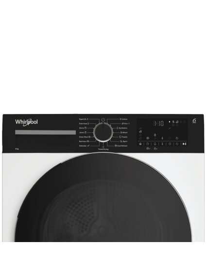 Whirlpool Dryer Machine | WPS D8 WBS EE | Energy efficiency class D | Front loading | 8 kg | Heat pump | Digital | Depth 55 cm | White 2 Whirlpool Dryer Machine | WPS D8 WBS EE | Energy efficiency class D | Front loading | 8 kg | Heat pump | Digital | Depth 55 cm | White 2
