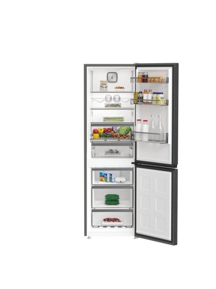 Whirlpool Refrigerator | WHK 26362 XBR4E | Energy efficiency class E | Free standing | Combi | Height 186.5 cm | No Frost system | Fridge net capacity 201 L | Freezer net capacity 106 L | Display | 37 dB | Black 3 Whirlpool Refrigerator | WHK 26362 XBR4E | Energy efficiency class E | Free standing | Combi | Height 186.5 cm | No Frost system | Fridge net capacity 201 L | Freezer net capacity 106 L | Display | 37 dB | Black 3