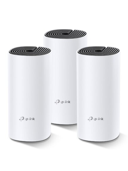 Whole Home Mesh WiFi System | Deco M4 (3-Pack) | 802.11ac | 300+867 Mbit/s | 10/100/1000 Mbit/s | Ethernet LAN (RJ-45) ports 2 | Mesh Support Yes | MU-MiMO Yes | No mobile broadband | Antenna type 2xInternal | No Whole Home Mesh WiFi System | Deco M4 (3-Pack) | 802.11ac | 300+867 Mbit/s | 10/100/1000 Mbit/s | Ethernet LAN (RJ-45) ports 2 | Mesh Support Yes | MU-MiMO Yes | No mobile broadband | Antenna type 2xInternal | No