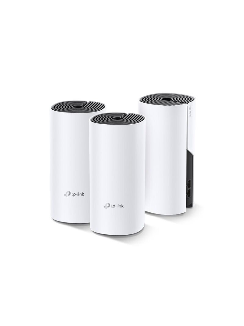 Whole Home Mesh WiFi System | Deco M4 (3-Pack) | 802.11ac | 300+867 Mbit/s | 10/100/1000 Mbit/s | Ethernet LAN (RJ-45) ports 2 | Mesh Support Yes | MU-MiMO Yes | No mobile broadband | Antenna type 2xInternal | No 2 Whole Home Mesh WiFi System | Deco M4 (3-Pack) | 802.11ac | 300+867 Mbit/s | 10/100/1000 Mbit/s | Ethernet LAN (RJ-45) ports 2 | Mesh Support Yes | MU-MiMO Yes | No mobile broadband | Antenna type 2xInternal | No 2