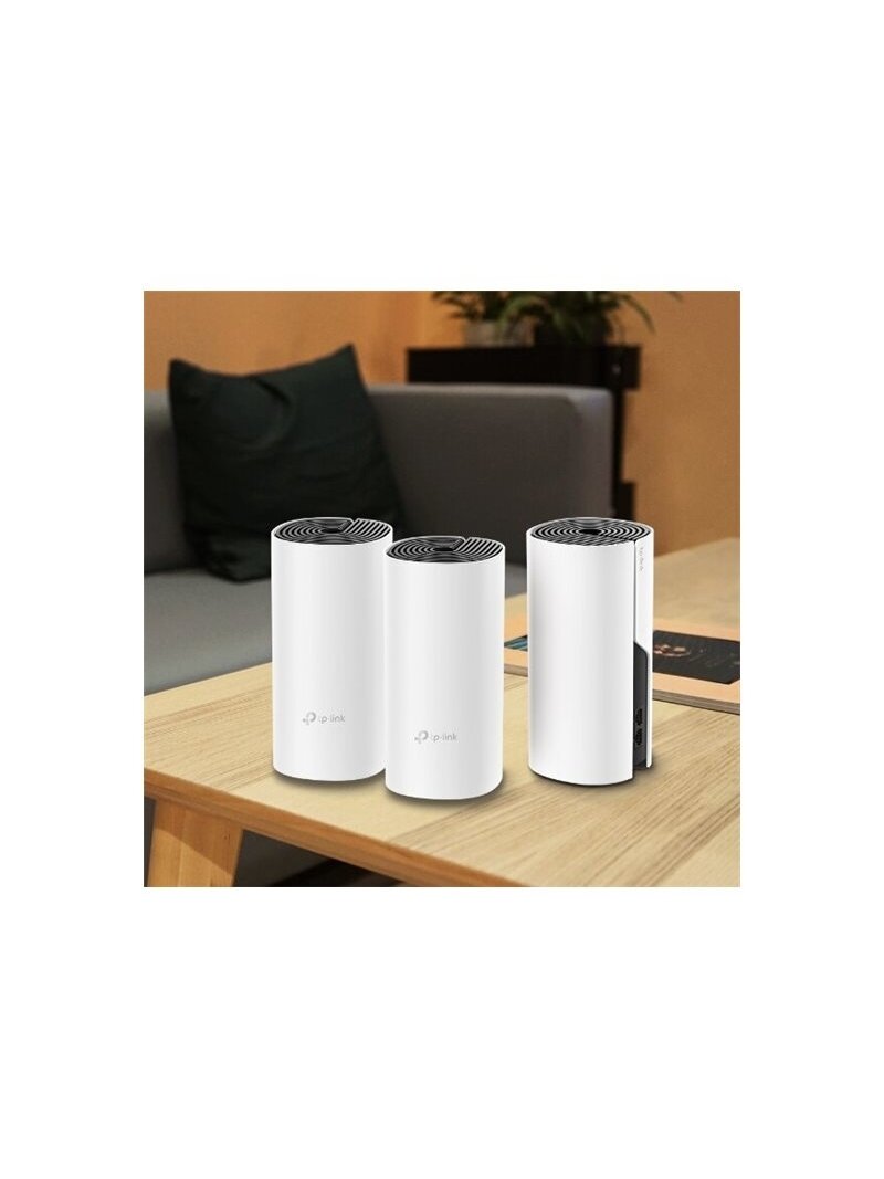 Whole Home Mesh WiFi System | Deco M4 (3-Pack) | 802.11ac | 300+867 Mbit/s | 10/100/1000 Mbit/s | Ethernet LAN (RJ-45) ports 2 | Mesh Support Yes | MU-MiMO Yes | No mobile broadband | Antenna type 2xInternal | No 5 Whole Home Mesh WiFi System | Deco M4 (3-Pack) | 802.11ac | 300+867 Mbit/s | 10/100/1000 Mbit/s | Ethernet LAN (RJ-45) ports 2 | Mesh Support Yes | MU-MiMO Yes | No mobile broadband | Antenna type 2xInternal | No 5