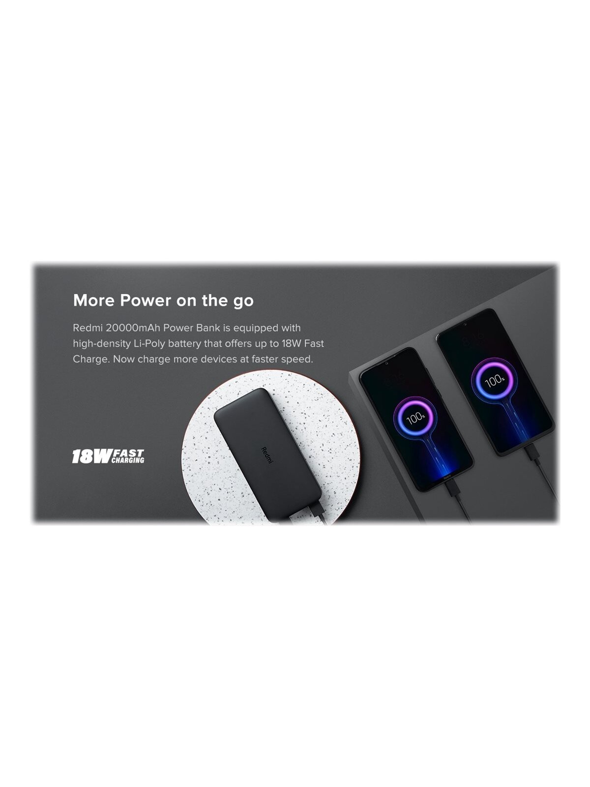 Xiaomi | Redmi Fast Charge Power Bank | 20000 mAh | Black 5 Xiaomi | Redmi Fast Charge Power Bank | 20000 mAh | Black 5