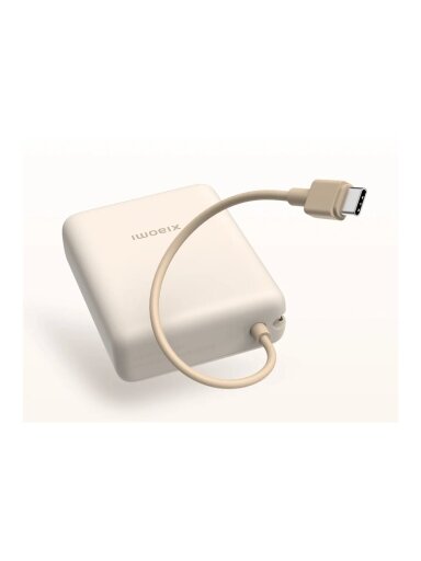Xiaomi 33W Power Bank (Integrated Cable) | 10000 mAh | USB-C | Tan Xiaomi 33W Power Bank (Integrated Cable) | 10000 mAh | USB-C | Tan