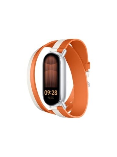 Xiaomi Dual-tone Leather Strap | 140–180mm | White and Orange | Calf Leather, PU (inside) Xiaomi Dual-tone Leather Strap | 140–180mm | White and Orange | Calf Leather, PU (inside)