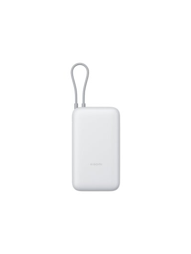 Xiaomi Power Bank 20000mAh (Integrated Cable) | 20000 mAh | Light Gray Xiaomi Power Bank 20000mAh (Integrated Cable) | 20000 mAh | Light Gray